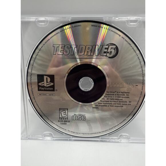 Test Drive 5 (Sony PlayStation 1, 1998) Disc Only With Case - Picture 2 of 6